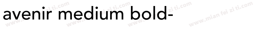 avenir medium bold字体转换